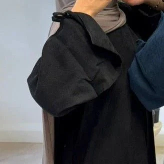 Mini Bow Sleeve Abaya | Simple Lace-Up Modest Abaya for Everyday Wear (MA130) - Image 9