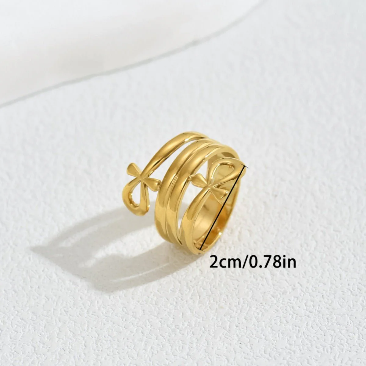 Minimalist Bow Design Statement Ring (MAC411) - Image 3