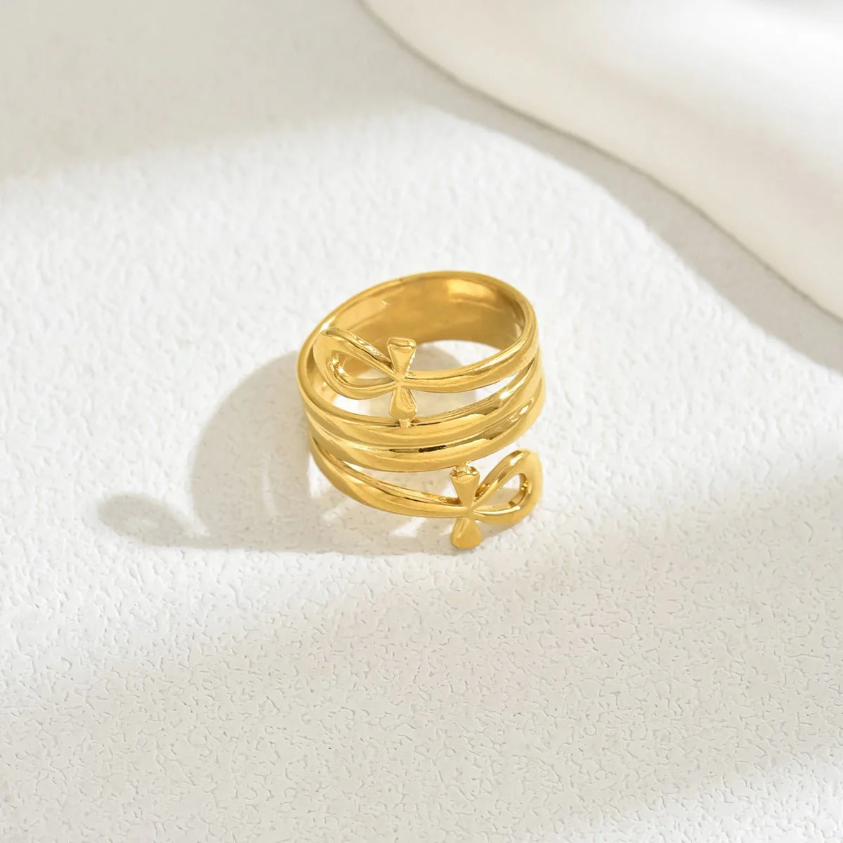 Minimalist Bow Design Statement Ring (MAC411) - Image 5