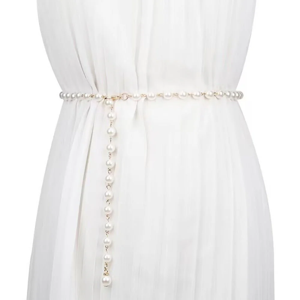 Minimalist Pearl Draped Waist Chain (MAC351) - Image 3