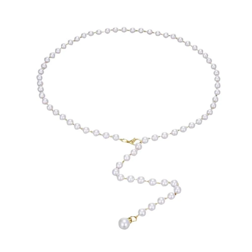 Minimalist Pearl Draped Waist Chain (MAC351) - Image 5