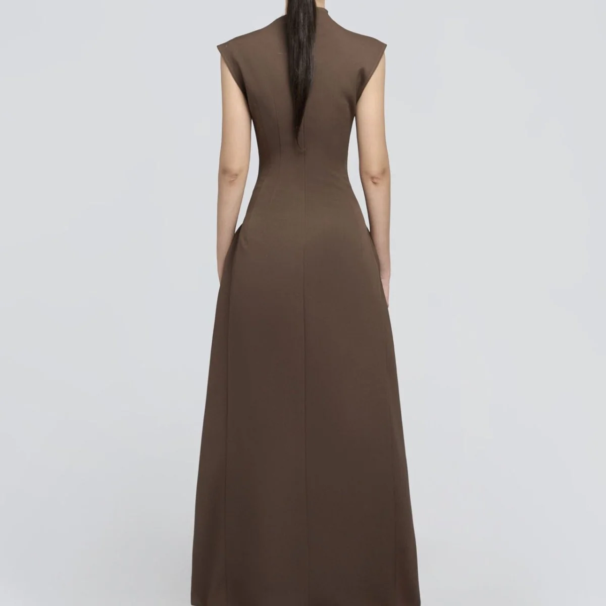 Minimalist Sleeveless Fitted Maxi Dress (MS382) - Image 11