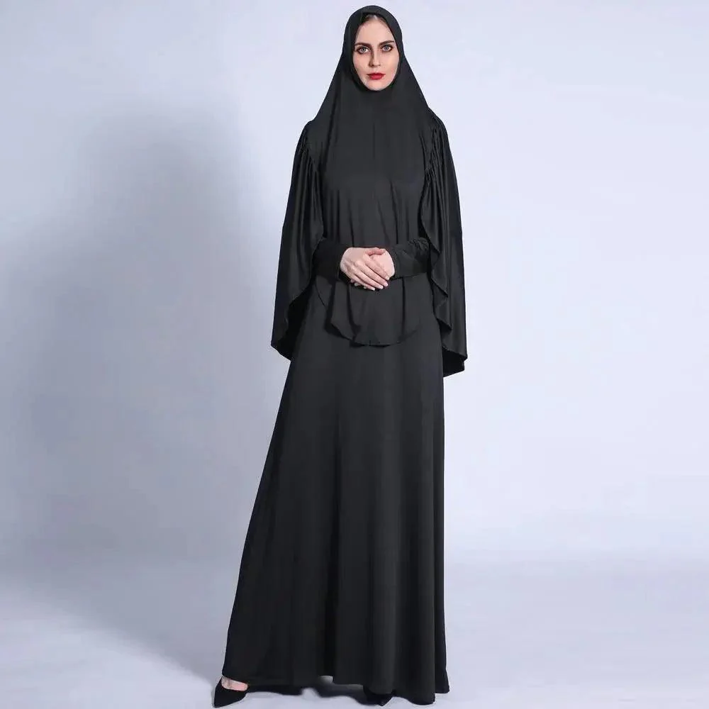 MJ002 Jersey Pleated Back Jilbab Set 2-Piece - Image 10
