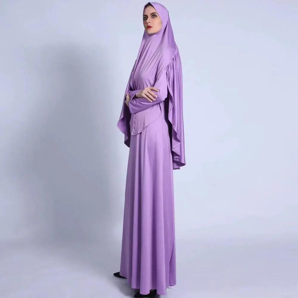 MJ002 Jersey Pleated Back Jilbab Set 2-Piece - Image 11