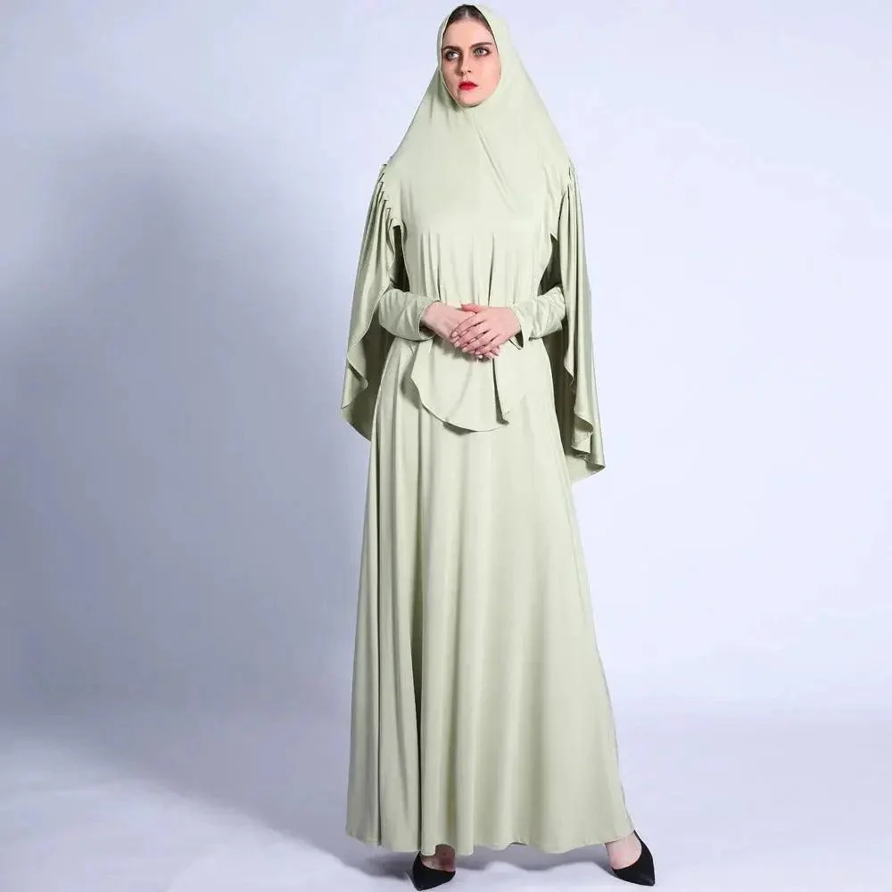 MJ002 Jersey Pleated Back Jilbab Set 2-Piece - Image 8