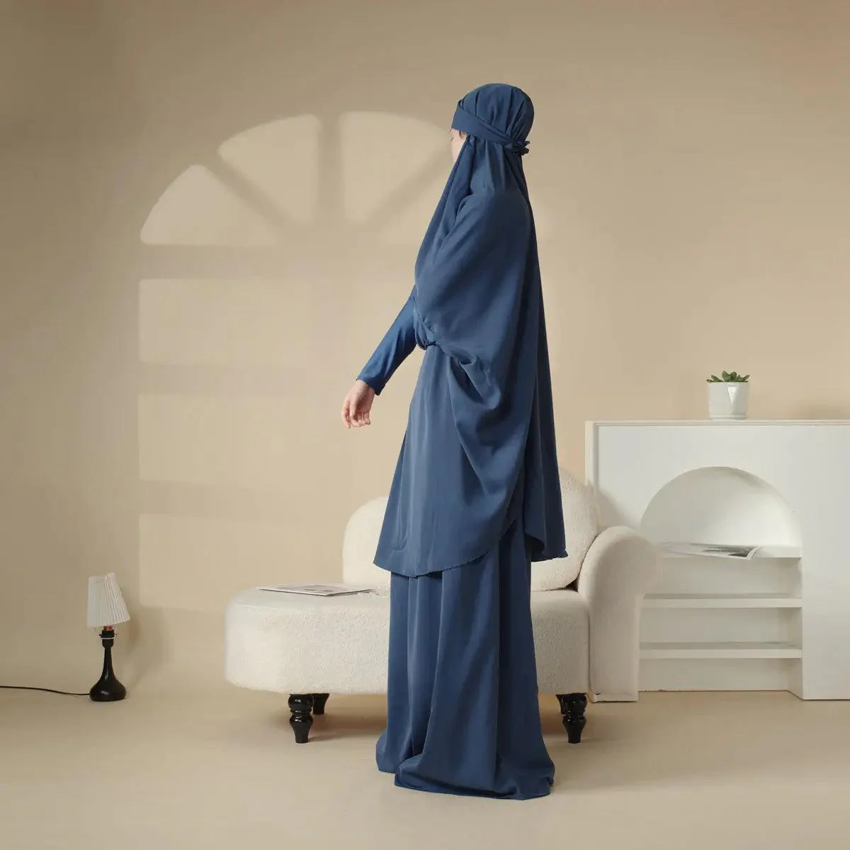 MJ003 Nida 2-Piece Set Jilbab with Modal Cuff - Image 11