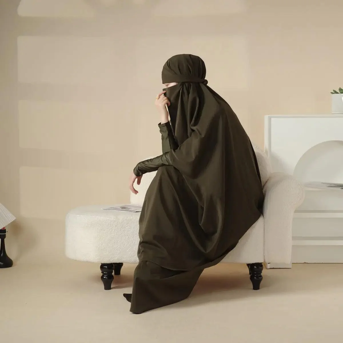 MJ003 Nida 2-Piece Set Jilbab with Modal Cuff - Image 12