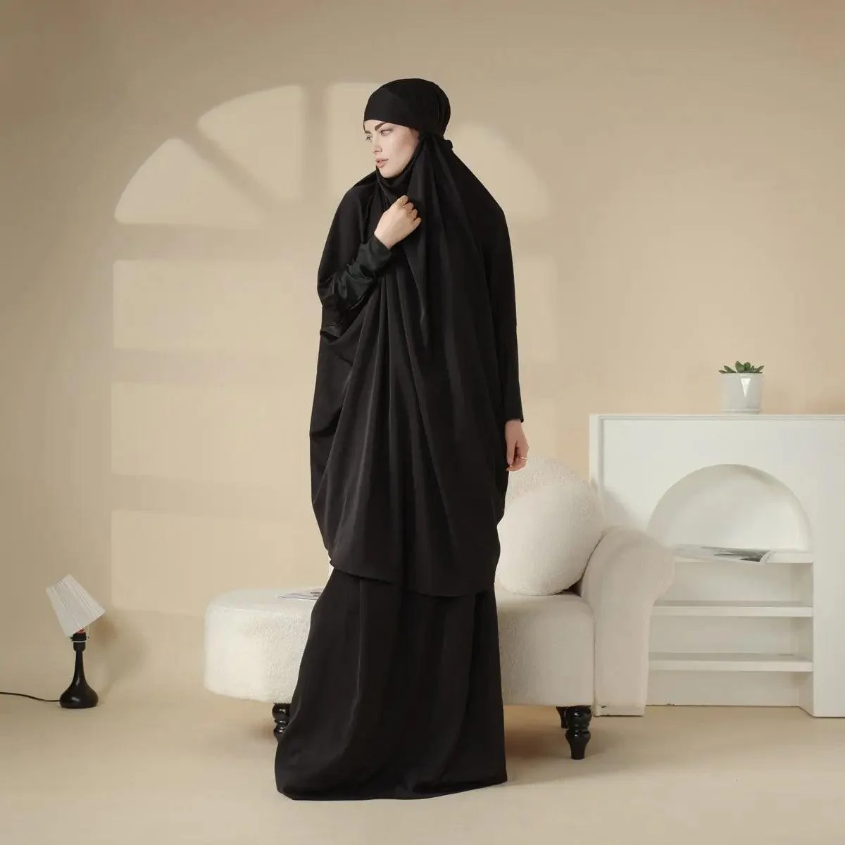 MJ003 Nida 2-Piece Set Jilbab with Modal Cuff - Image 4