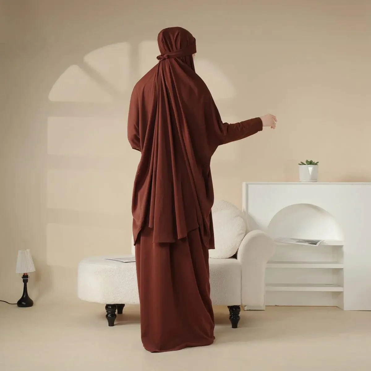 MJ003 Nida 2-Piece Set Jilbab with Modal Cuff - Image 7
