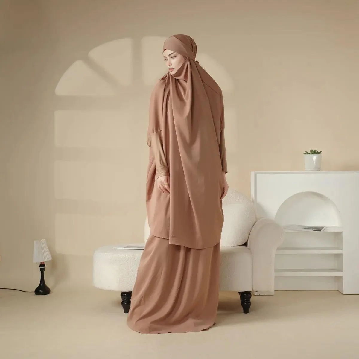 MJ003 Nida 2-Piece Set Jilbab with Modal Cuff - Image 8