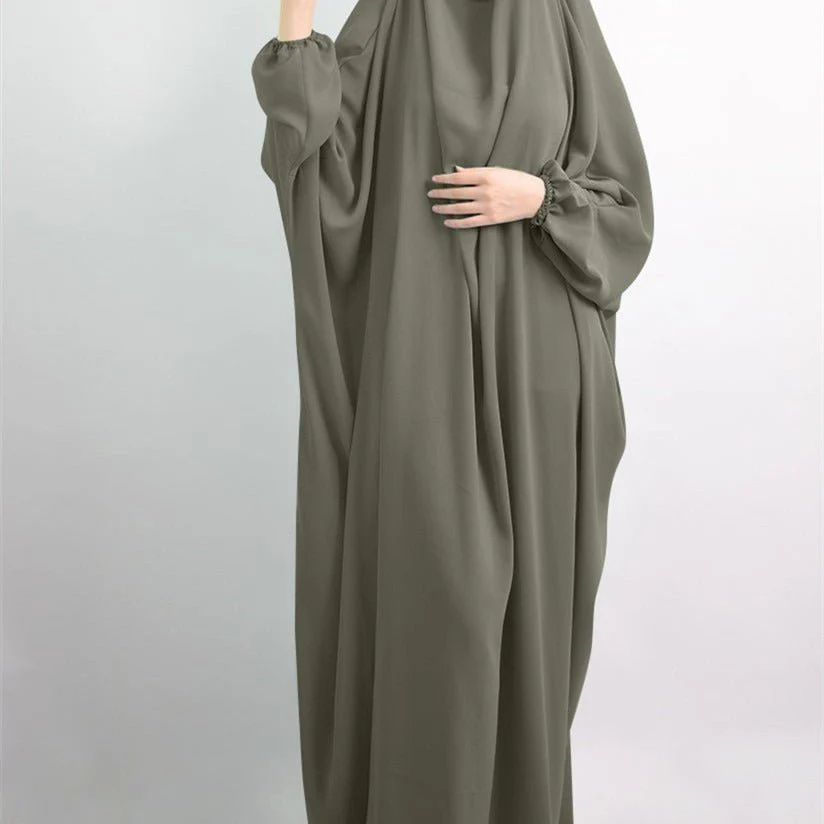 Viscose Niqab Attached 1-Piece Plain Jilbab (MJ005) - Image 11