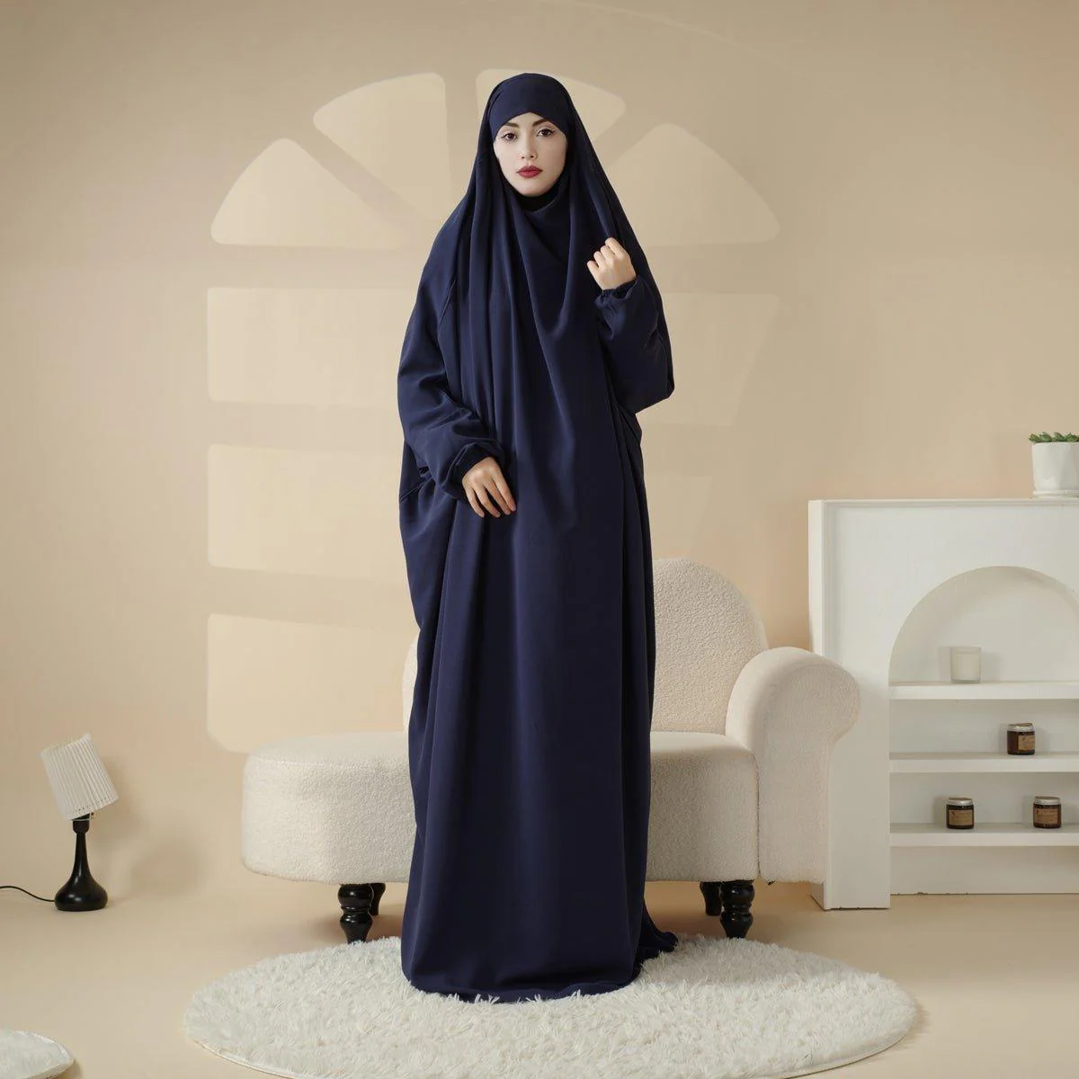 MJ0055 Viscose Niqab Attached 1-Piece Jilbab - Image 6