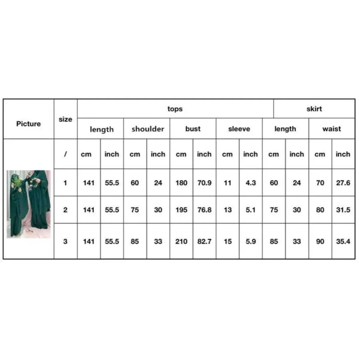 MJ008  Nida Fabric 2-Piece Set Jilbab - Image 10
