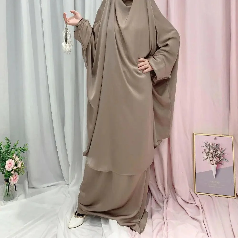 MJ008  Nida Fabric 2-Piece Set Jilbab - Image 12