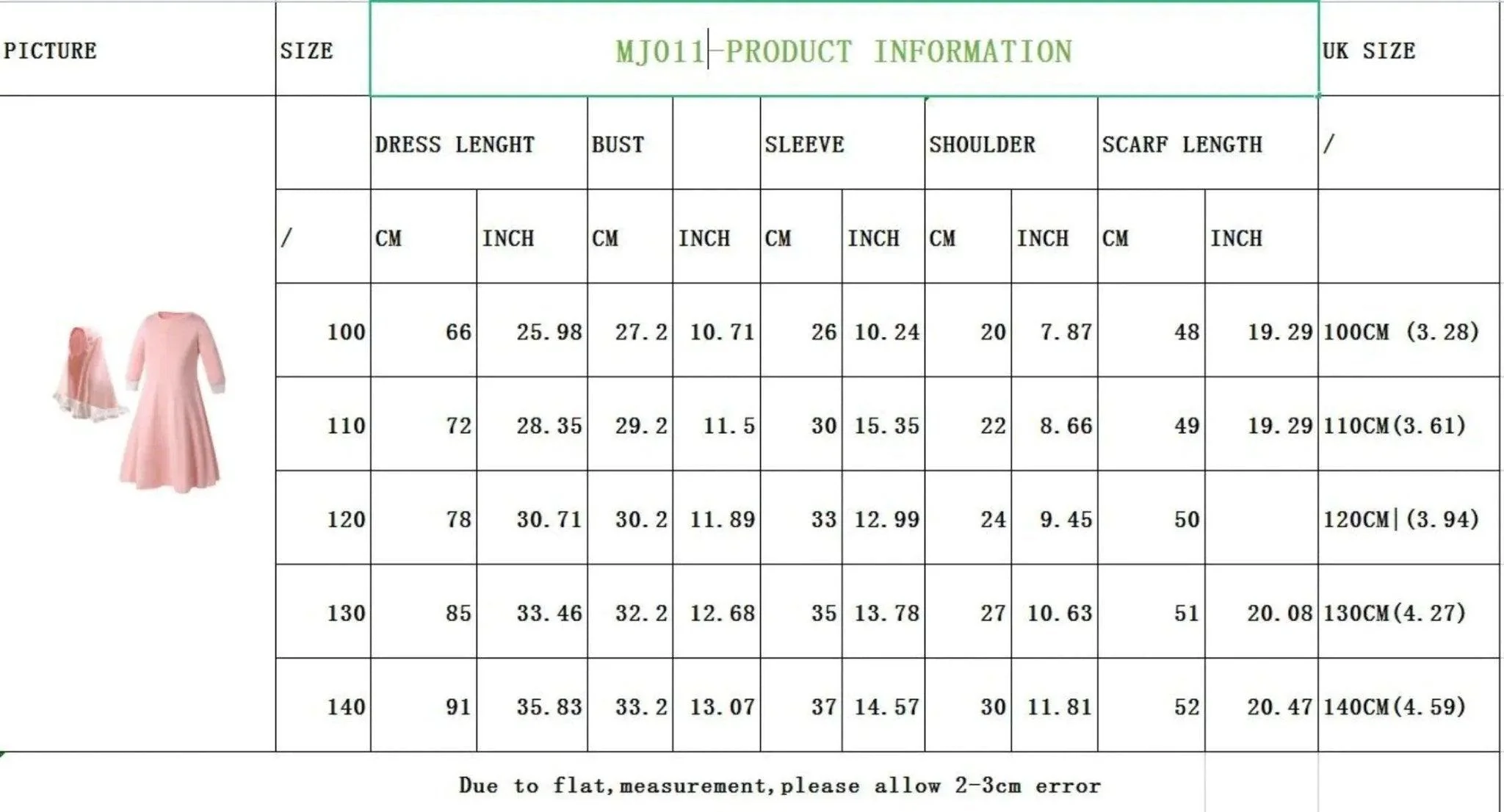 MJ011 Colorful Long-Sleeved Lace Dress with Bow Scarf Set kid - Image 10