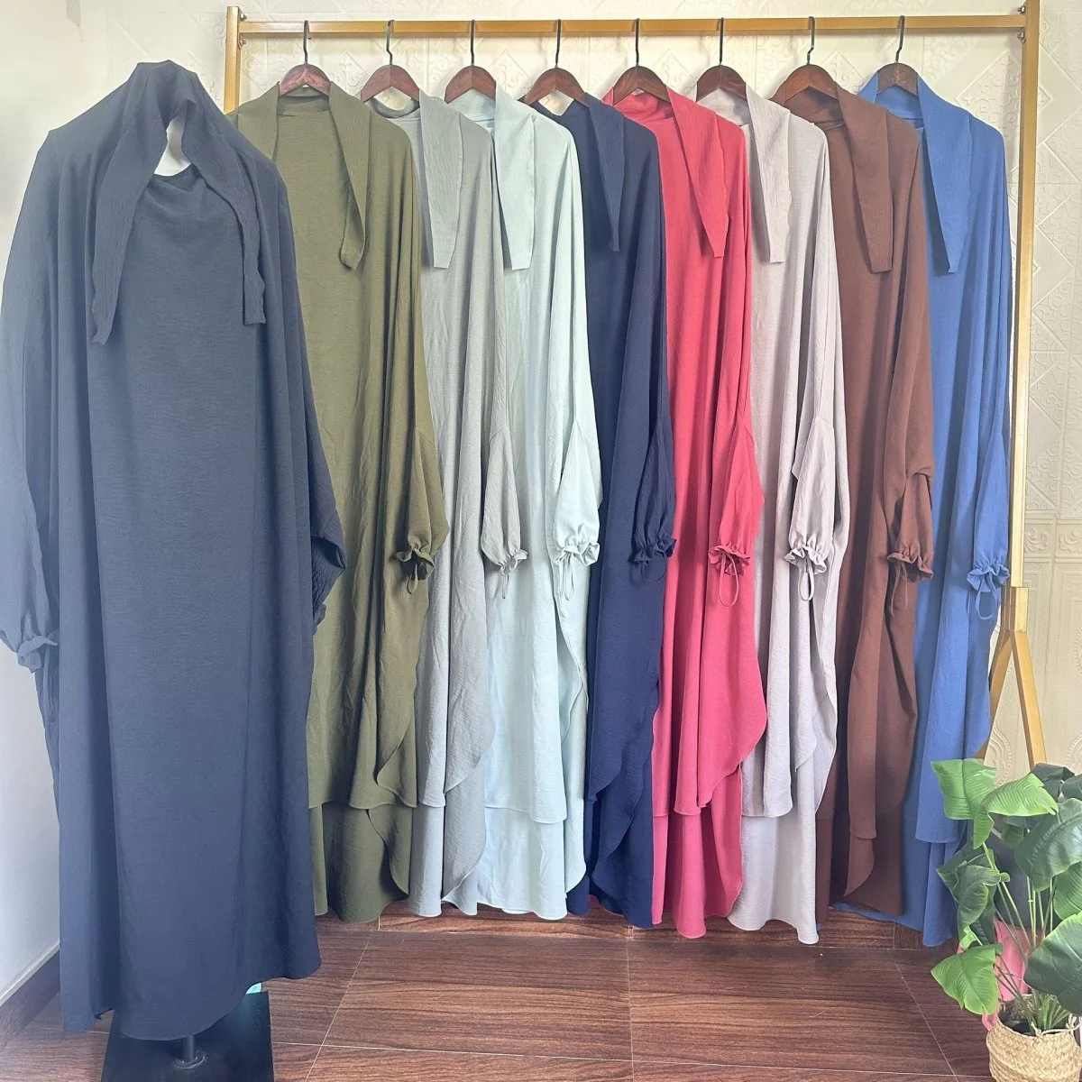 Solid Color Jilbab with Pockets (MJ016) - Image 10
