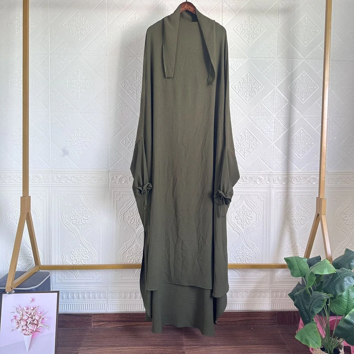 Solid Color Jilbab with Pockets (MJ016) - Image 6