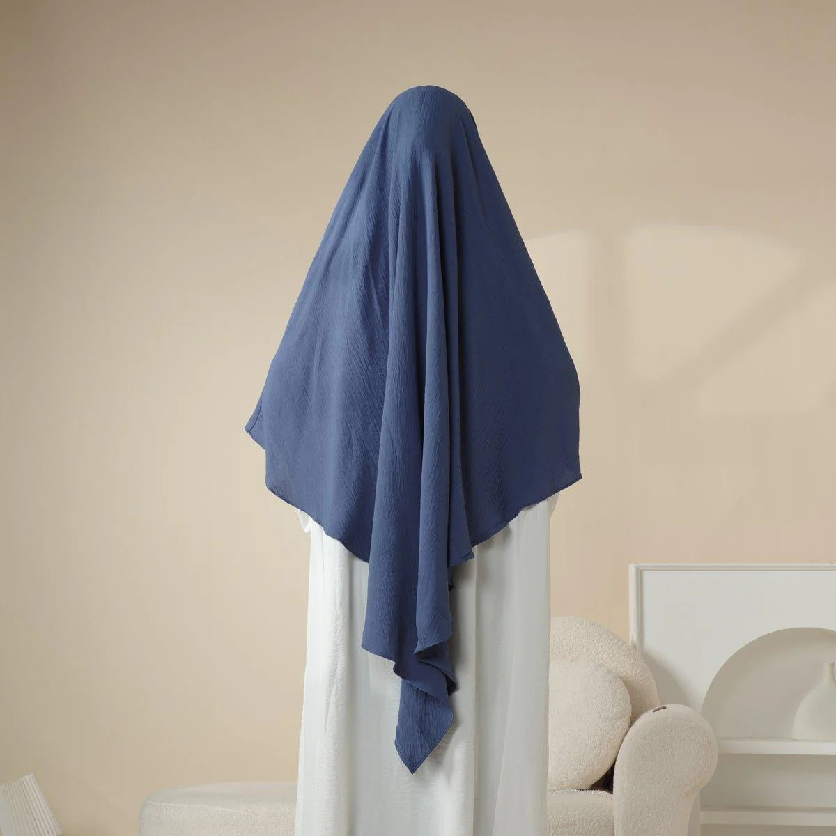 MK005 Crepe One Layer Khimar - Image 8