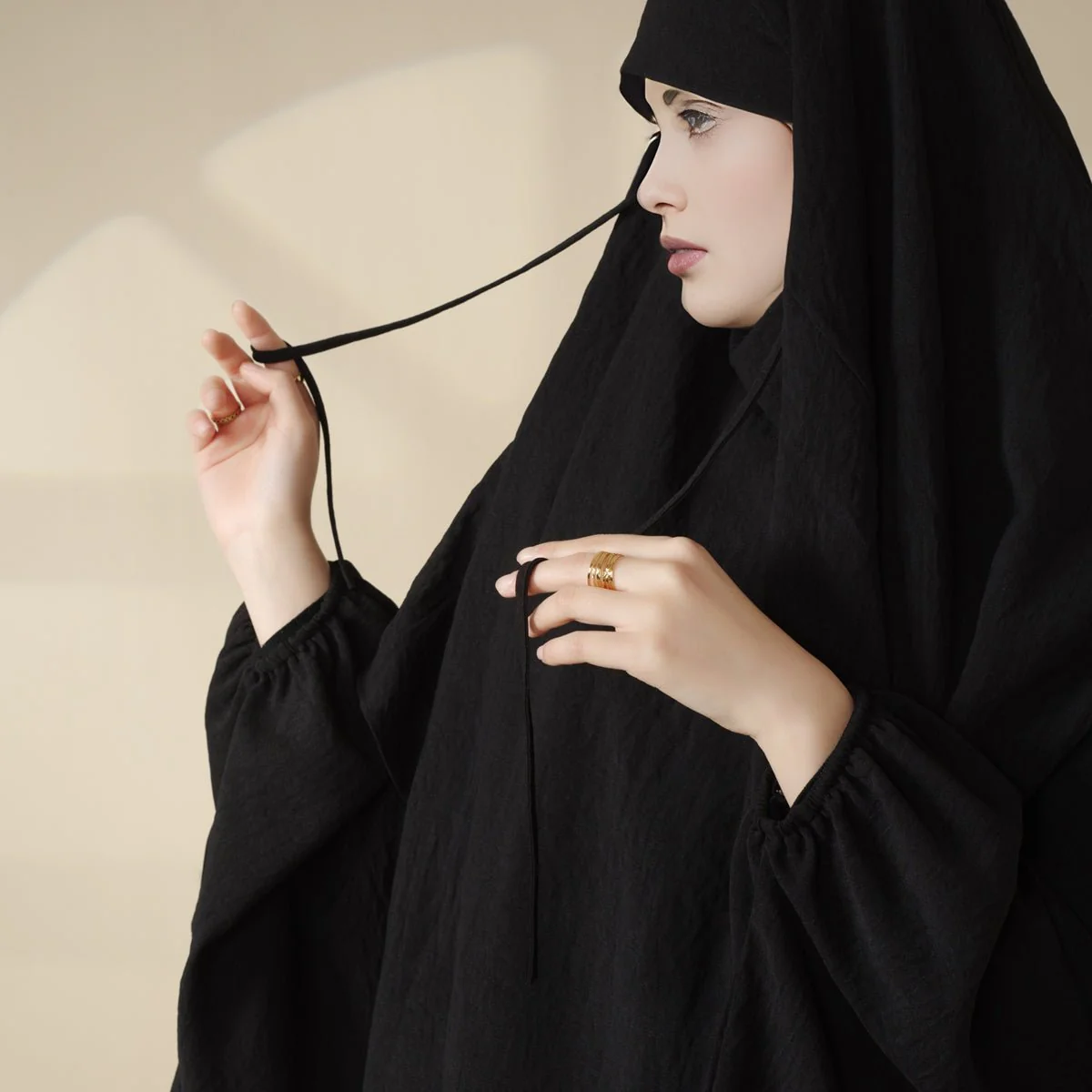 Elegant 2-Piece Crepe Abaya & Khimar Set (MK008) - Image 10