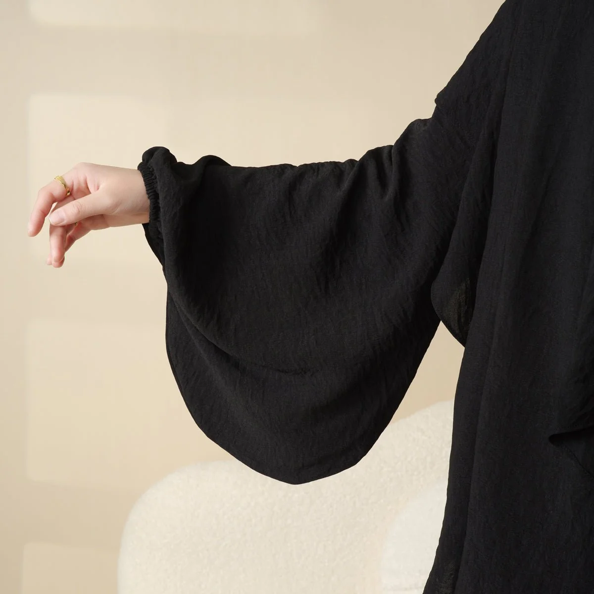 Elegant 2-Piece Crepe Abaya & Khimar Set (MK008) - Image 9