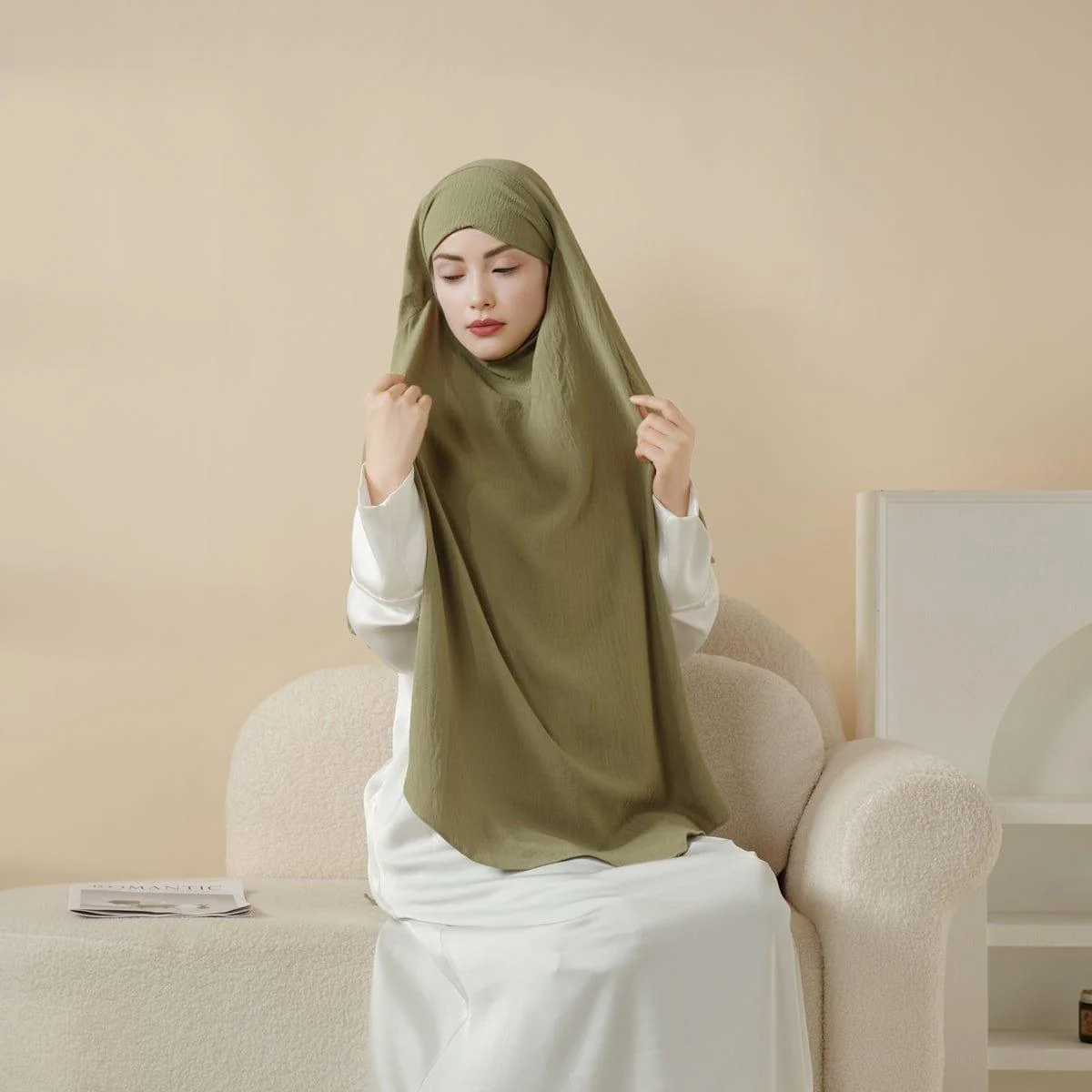 Comfort Crepe One Layer Khimar (MK014) - Image 6
