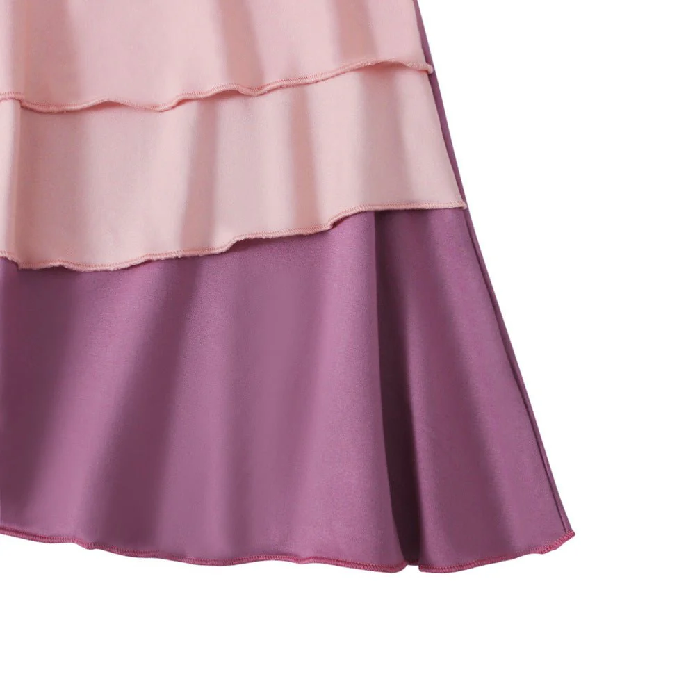 Matching Color Ruffle Abaya 2-Piece Set Kid Abaya(MKG011) - Image 12