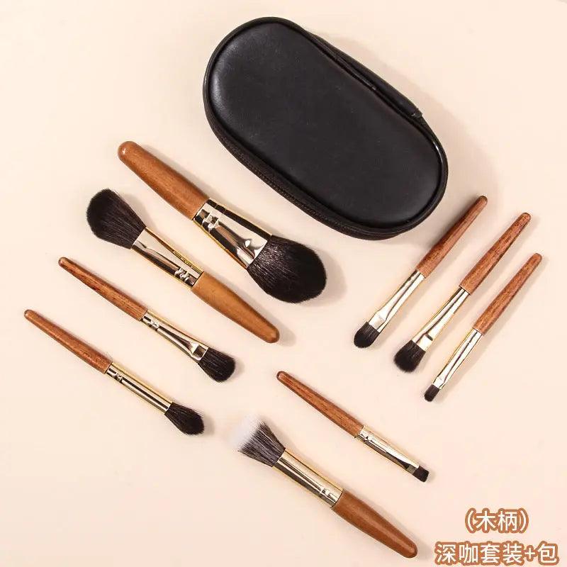 MMU025 Professional 9pcs Makeup Brush Set - Image 4