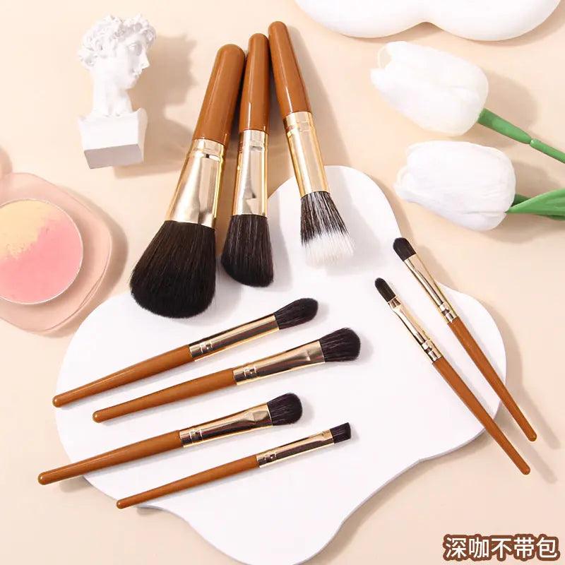 MMU025 Professional 9pcs Makeup Brush Set - Image 5