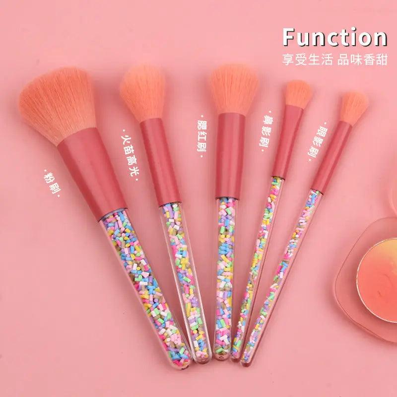 MMU026 makeup brushes set in candy color - Image 2