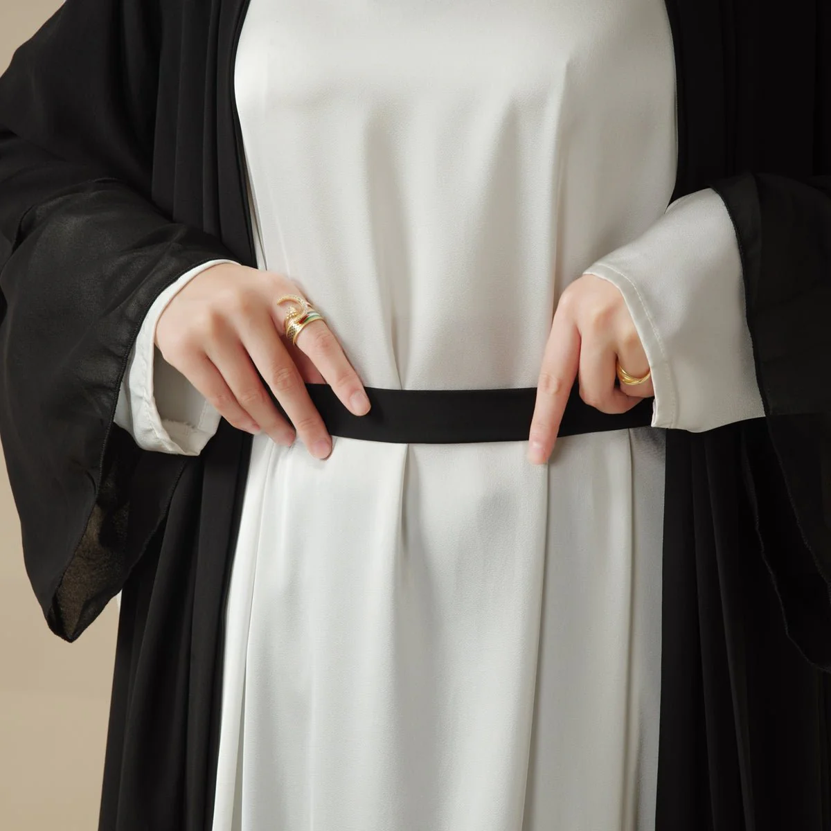Stylish Chiffon Muslim Set Abaya (MOA008) - Image 14