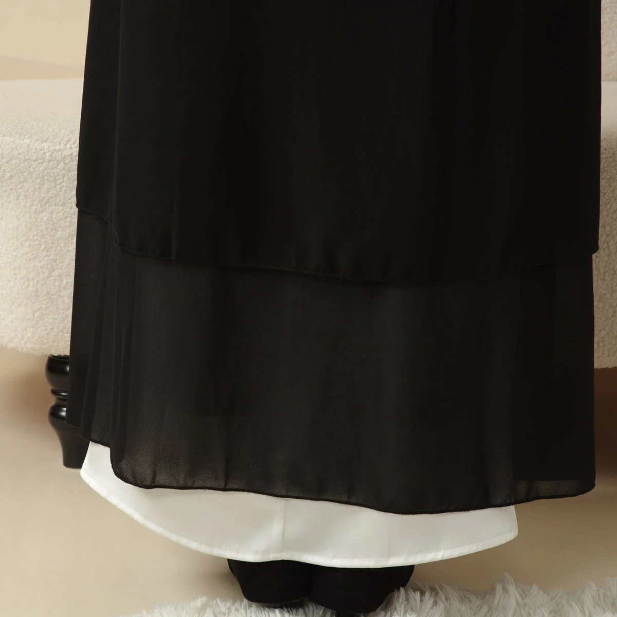 Stylish Chiffon Muslim Set Abaya (MOA008) - Image 15