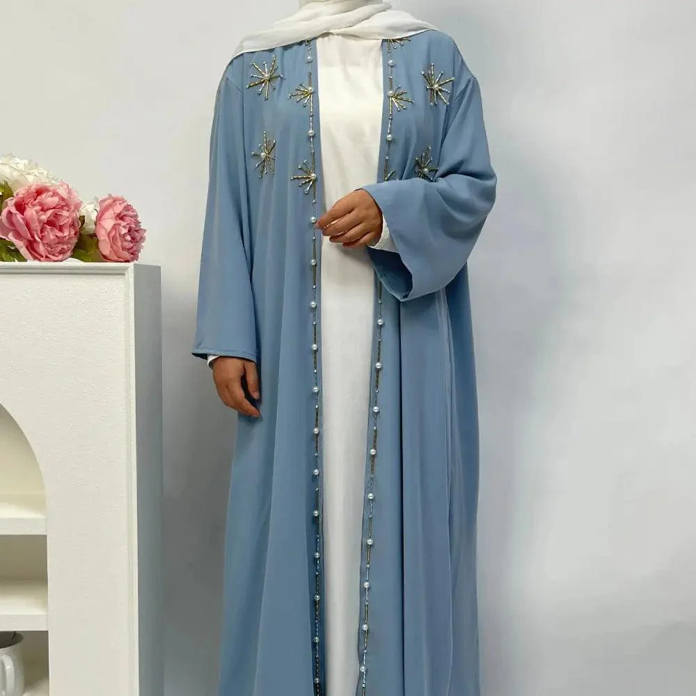 Nida Pearl 4-Piece Set Open Abaya (MOA012) - Image 9