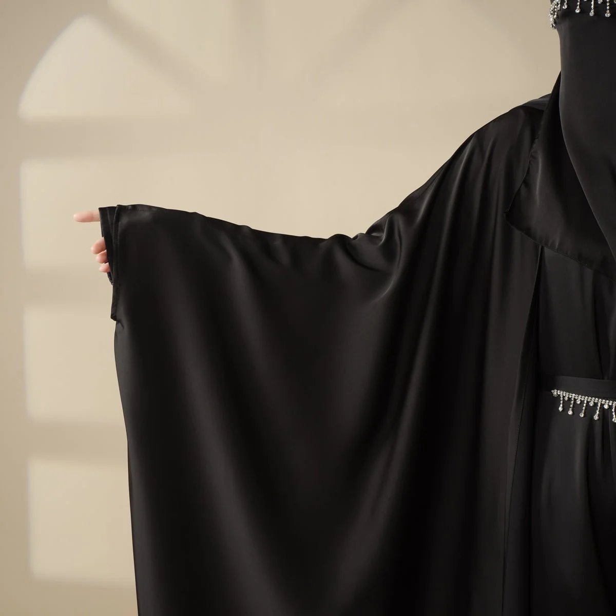 5-Piece Set Butterfly Abaya With Niqab, Loose Full Cover Satin Abaya (MOA019) - Image 20