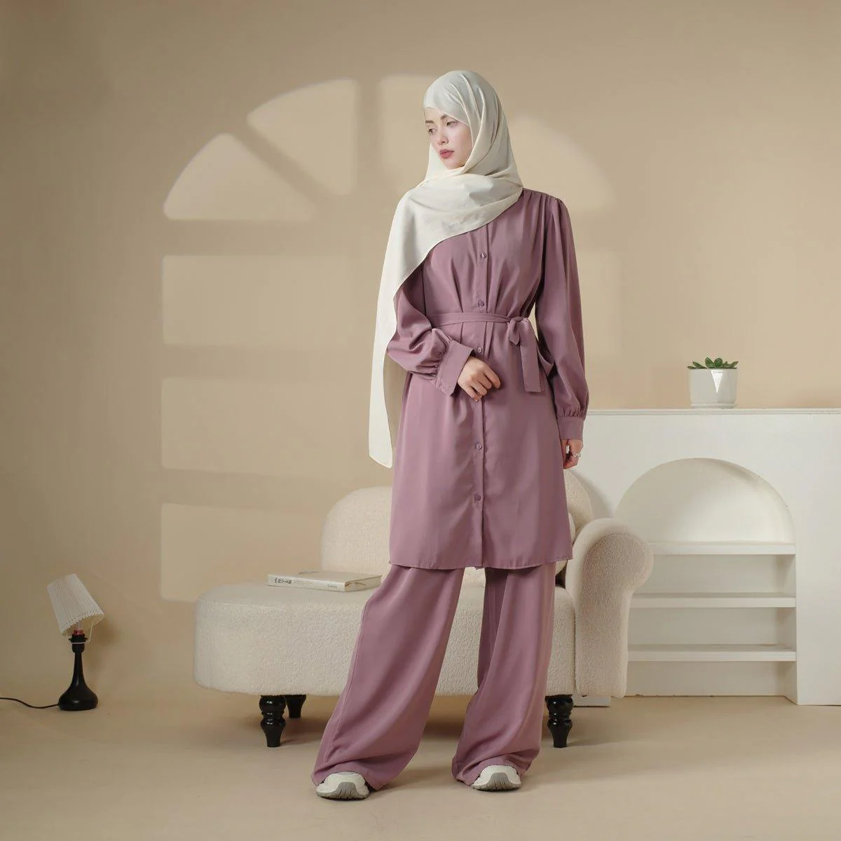 Long Sleeve Shirt and Pants Suit (MOA023) - Image 3