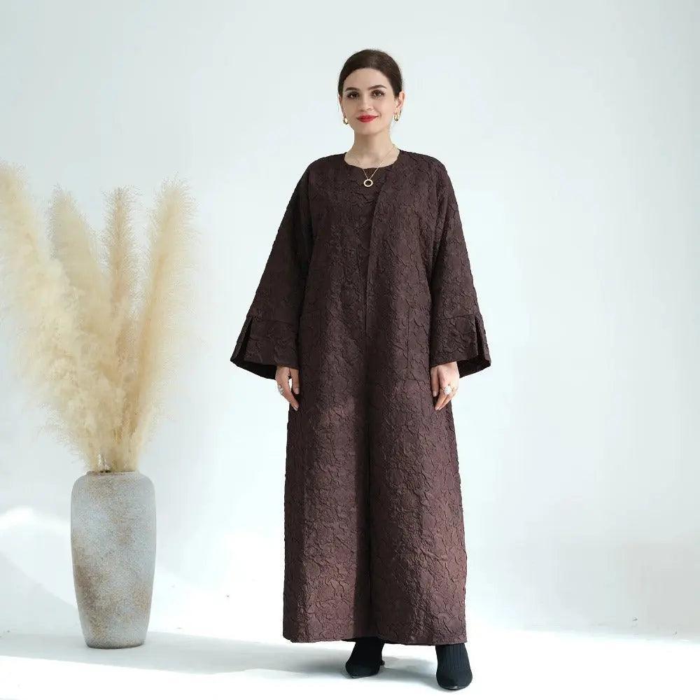 Winter Jacquard Pocket Abaya(MOA025) - Image 6