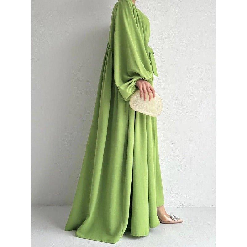 Loose Lantern Sleeve Abaya 3-Piece Set(MOA050) - Image 4