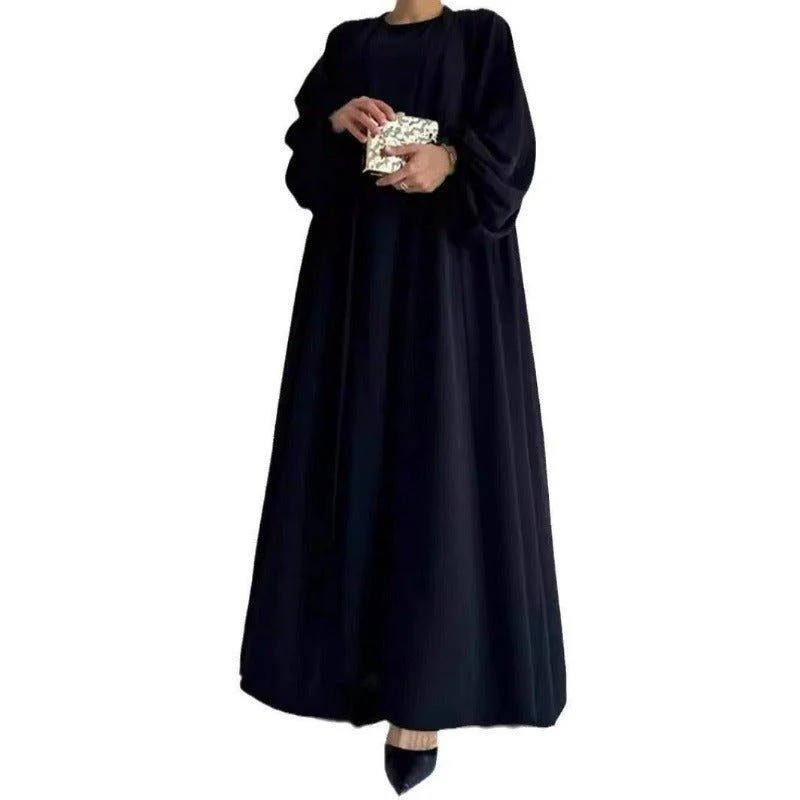 Loose Lantern Sleeve Abaya 3-Piece Set(MOA050) - Image 6