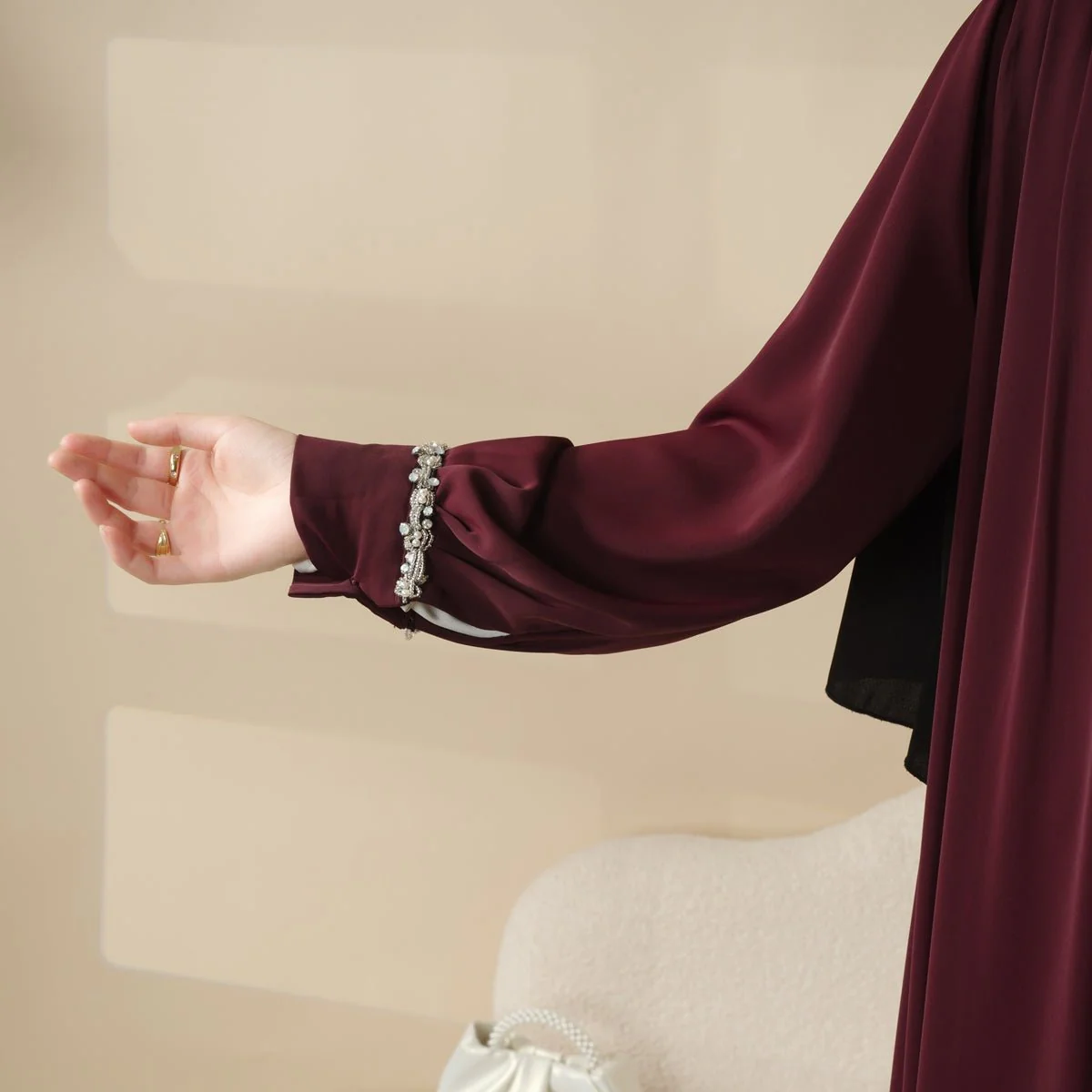 Cardigan Abaya, Western Style Abaya (MOA061) - Image 16