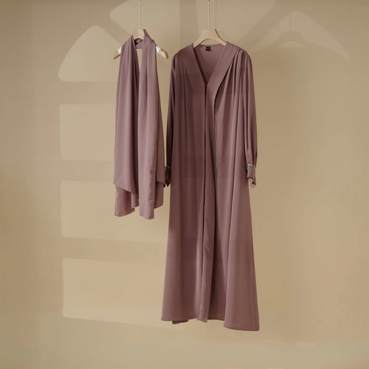 Cardigan Abaya, Western Style Abaya (MOA061) - Image 3