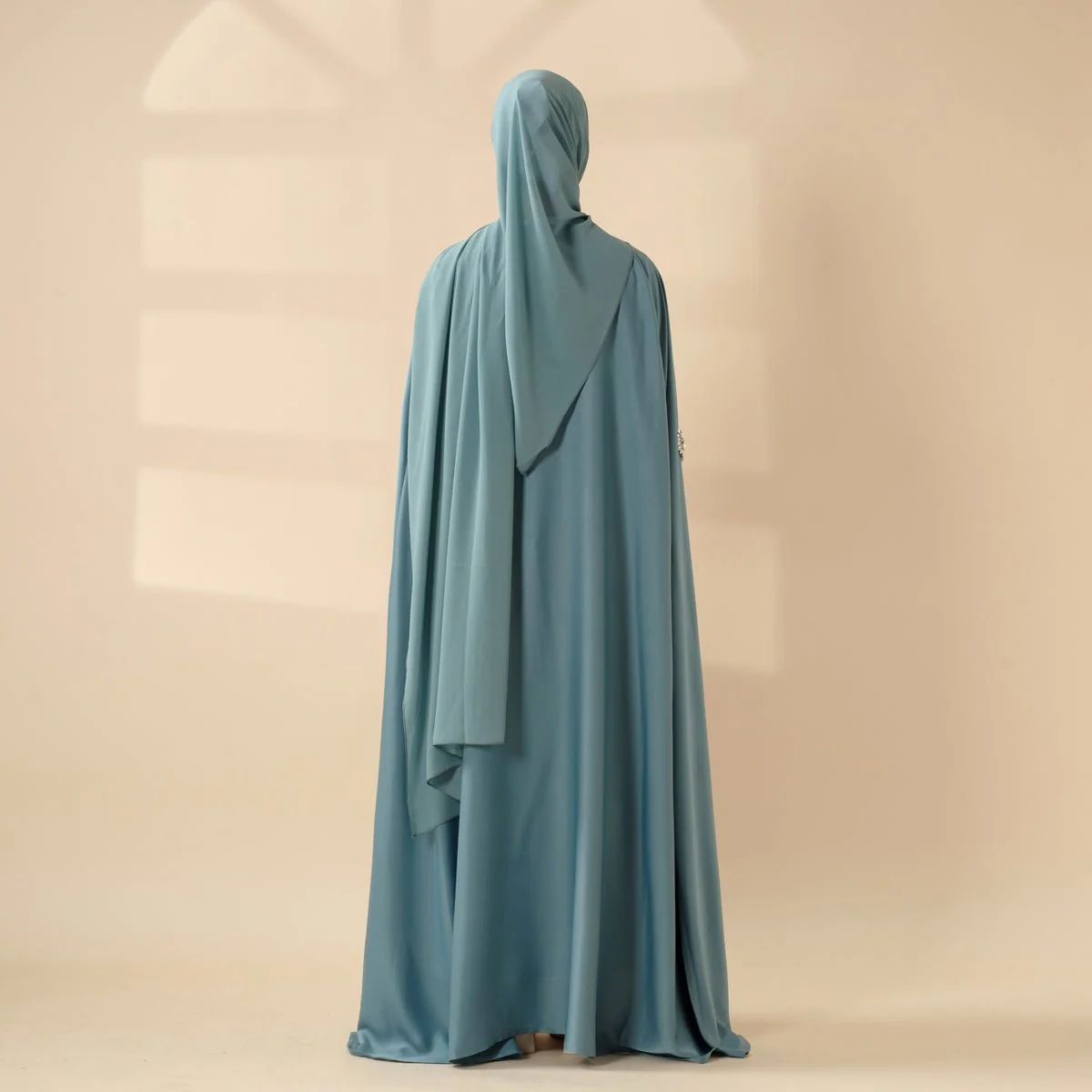 Cape Abaya, Haute Couture Heavy Rhinestone Abaya (MOA067) - Image 8
