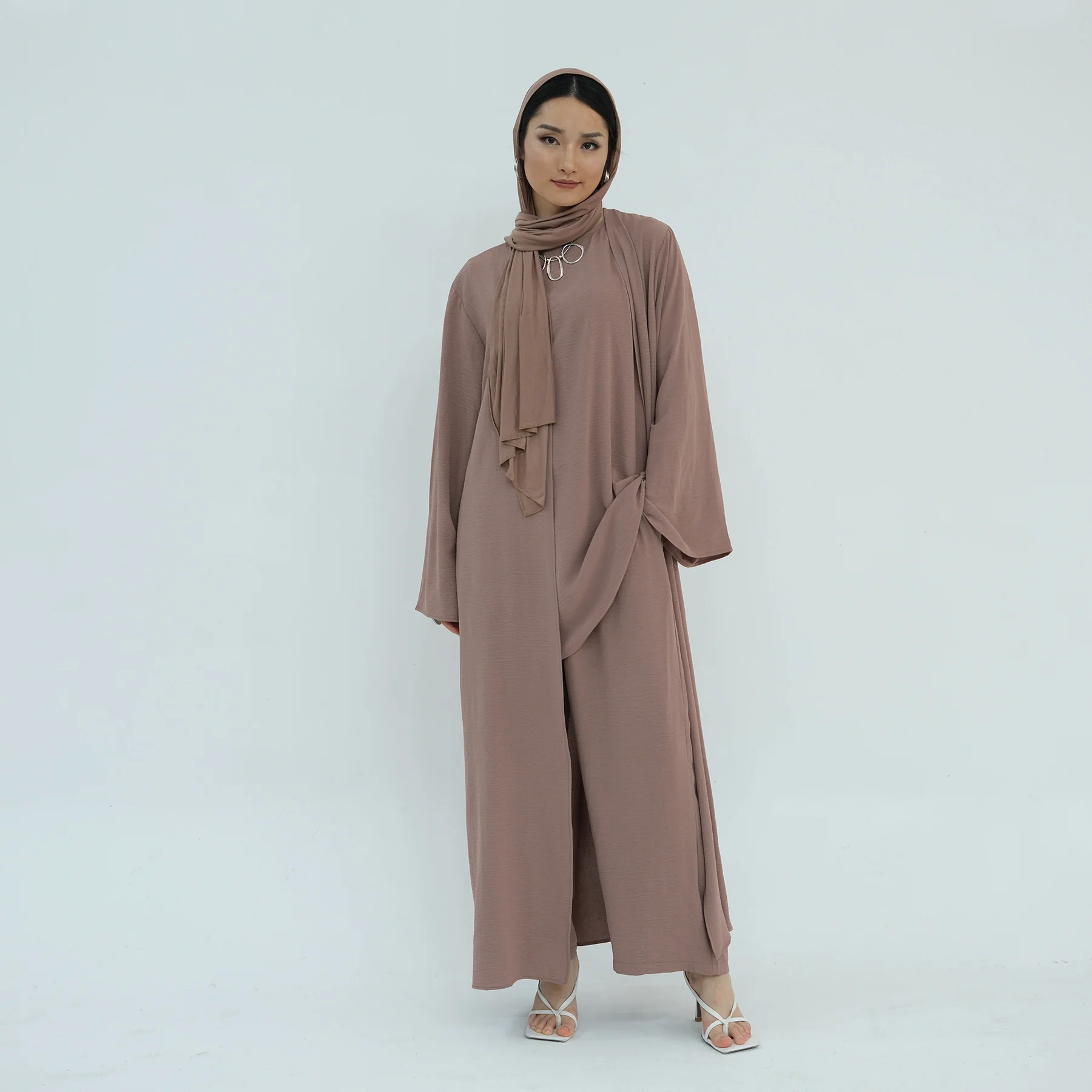 Sleeveless Top and Pants 3-Piece Set Abaya (MOA076) - Image 6