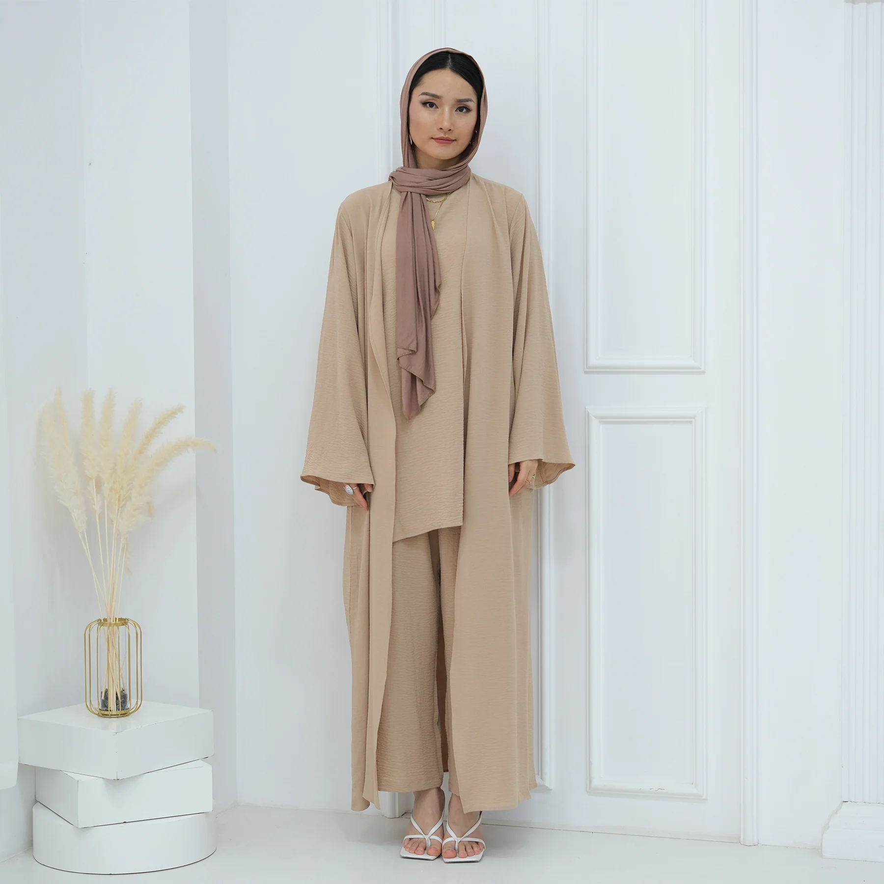 Sleeveless Top and Pants 3-Piece Set Abaya (MOA076) - Image 7