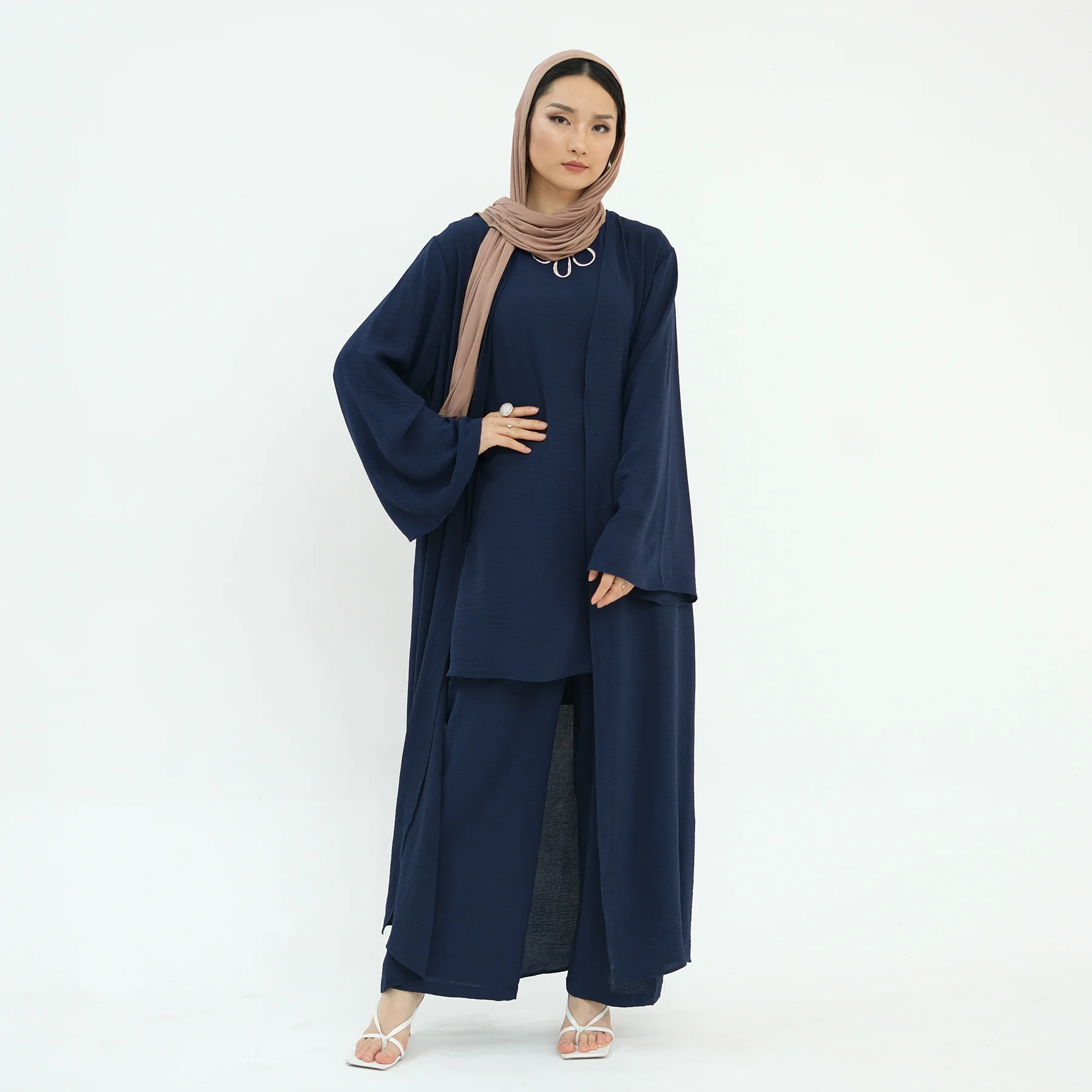 Sleeveless Top and Pants 3-Piece Set Abaya (MOA076) - Image 9