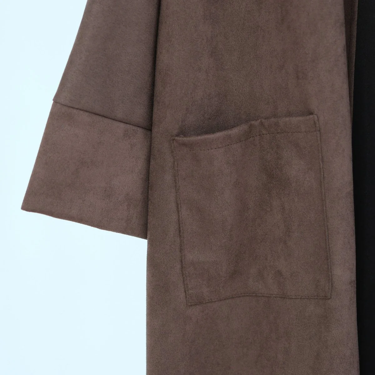 Suede Cardigan Open Abaya (MOA093) - Image 7