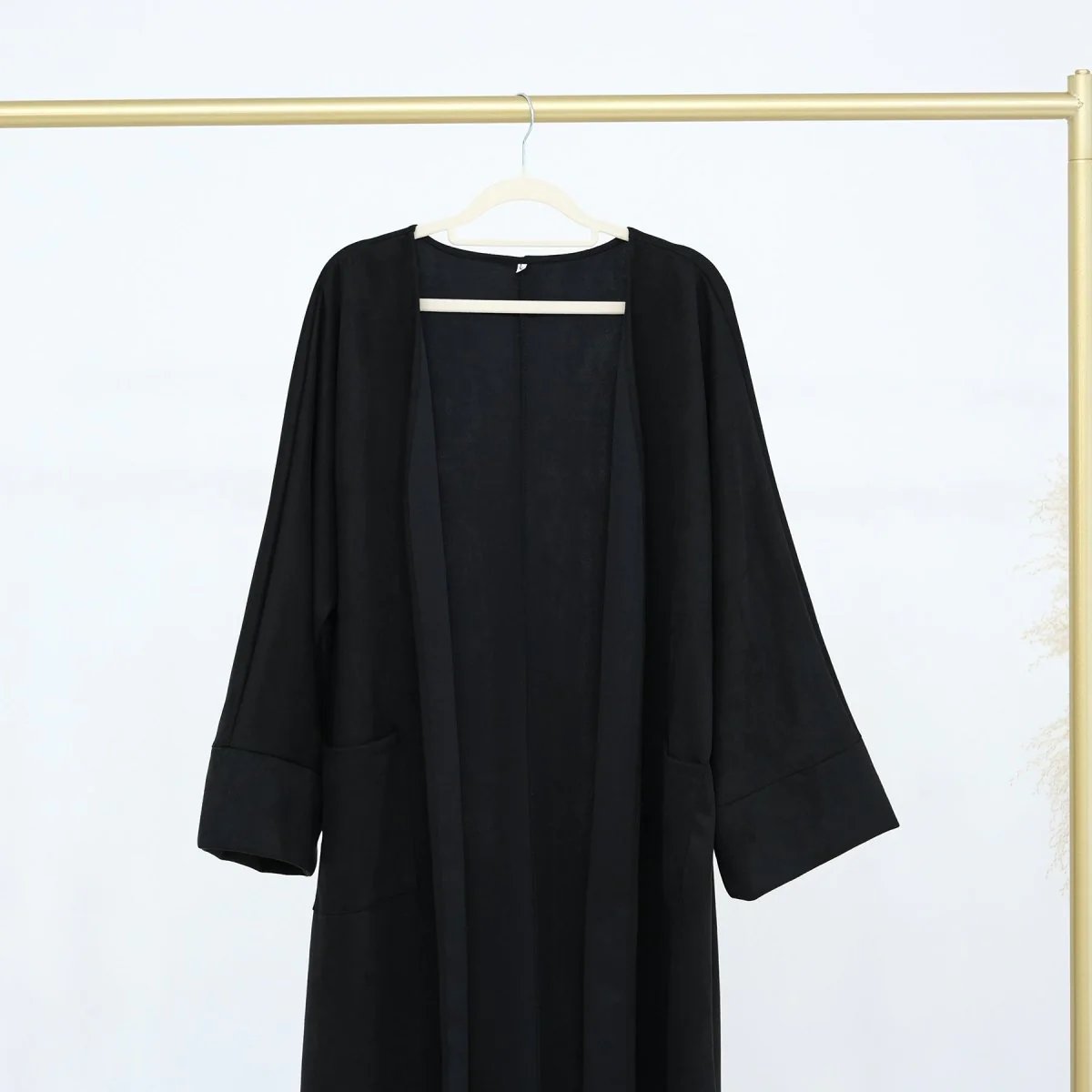 Suede Cardigan Open Abaya (MOA093) - Image 8