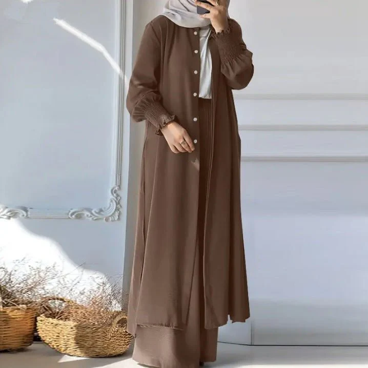 Long Sleeve Shirt with Loose Long Pants 2-Piece Set (MOA074) - Image 4