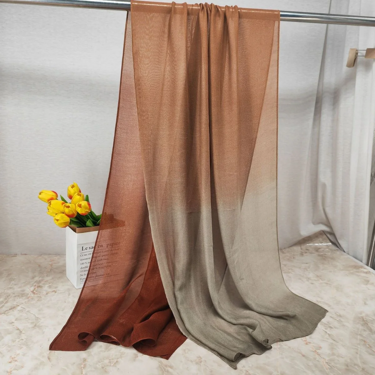 Modal Gradient Soft Hijab | Color Transition Hijab with Natural Flow (MH162) - Image 11