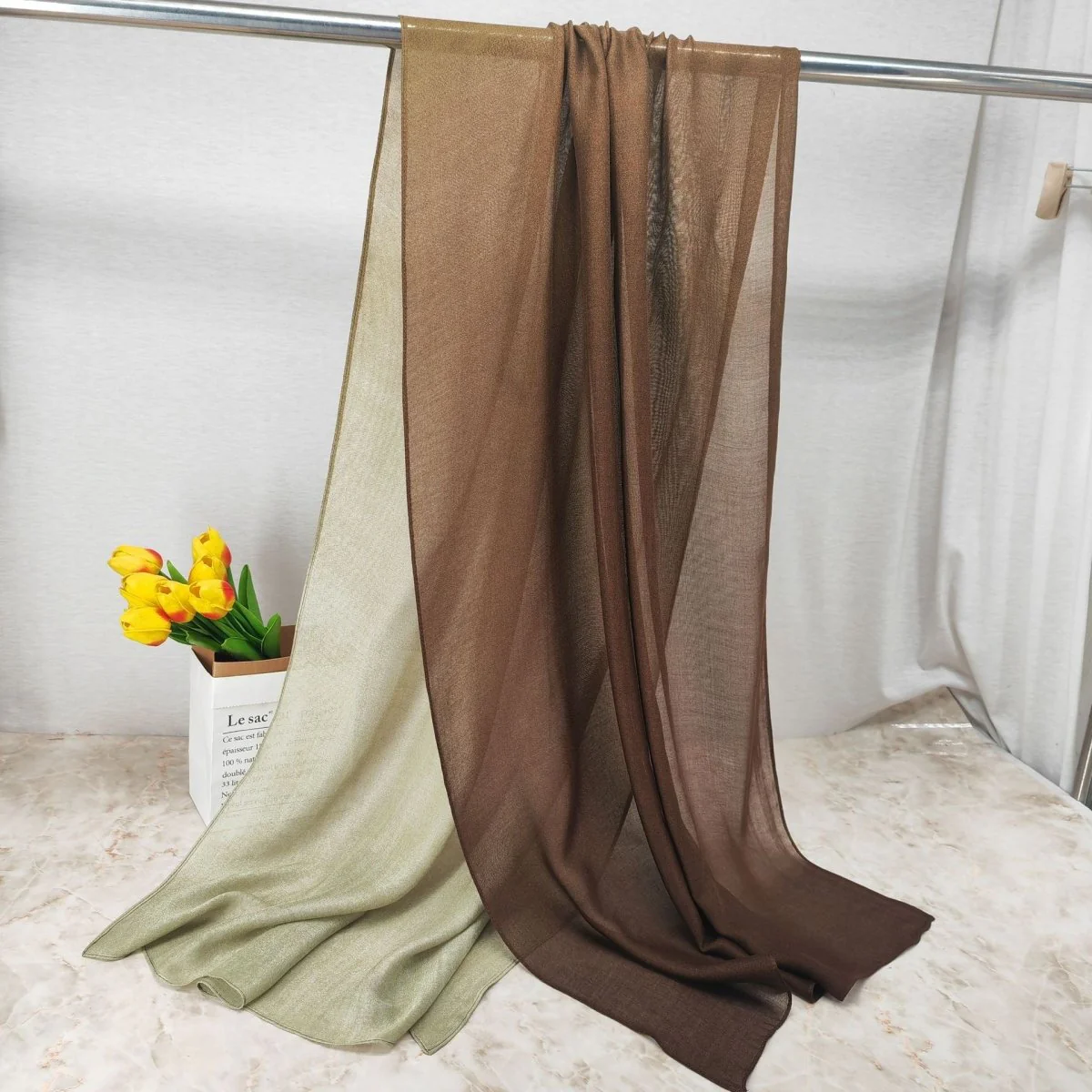 Modal Gradient Soft Hijab | Color Transition Hijab with Natural Flow (MH162) - Image 12