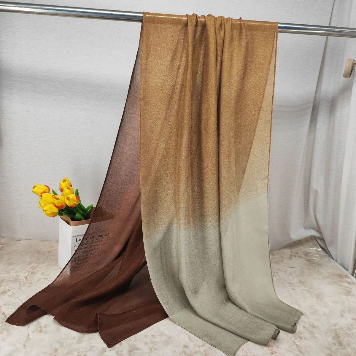 Modal Gradient Soft Hijab | Color Transition Hijab with Natural Flow (MH162) - Image 13