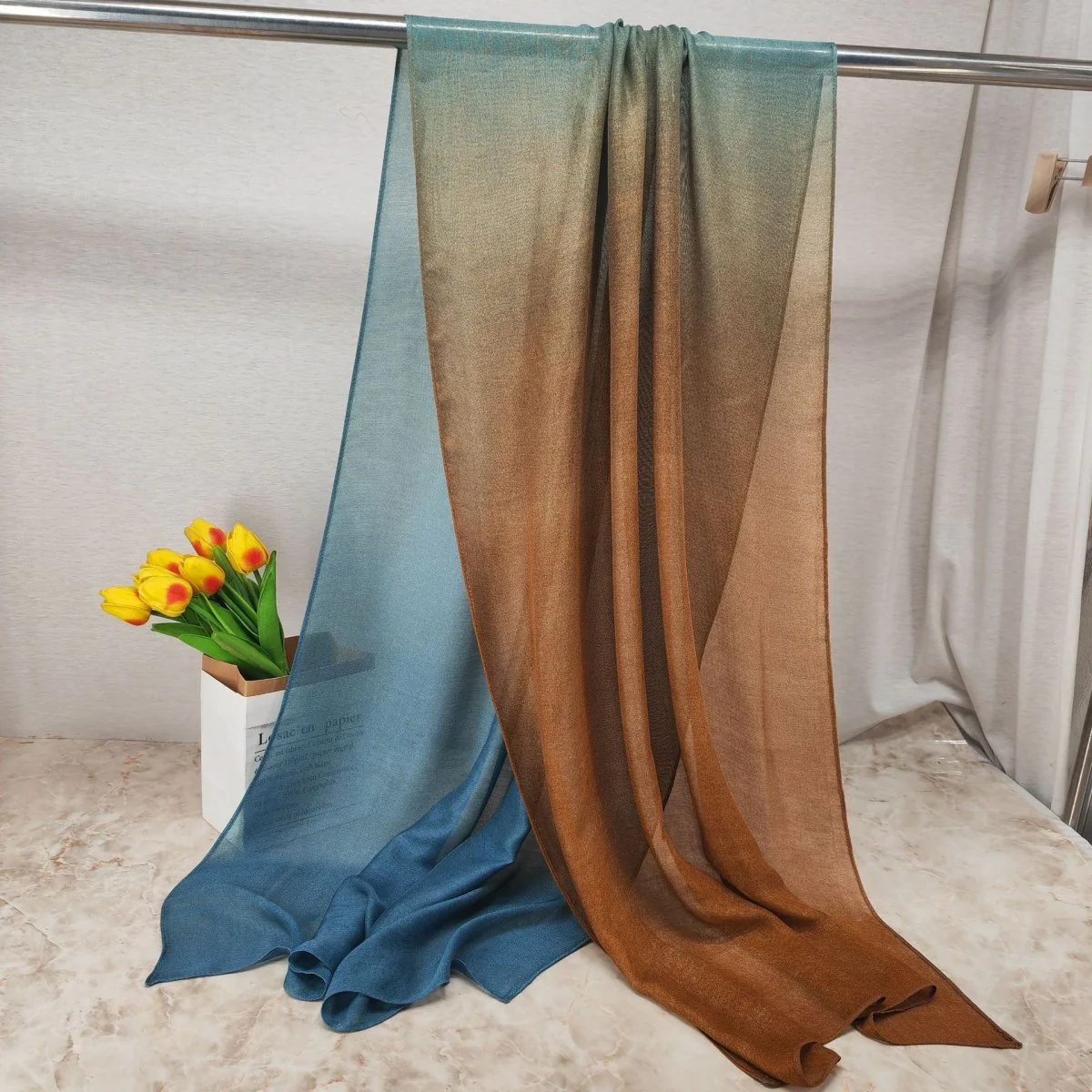 Modal Gradient Soft Hijab | Color Transition Hijab with Natural Flow (MH162) - Image 18